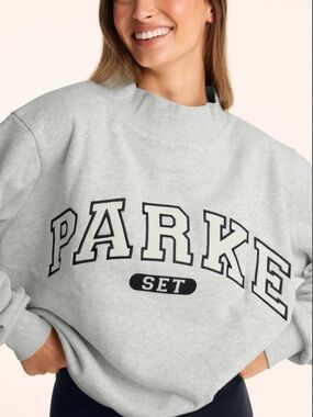 Parke x Set Active Light Gray Crewneck Sweatshirt